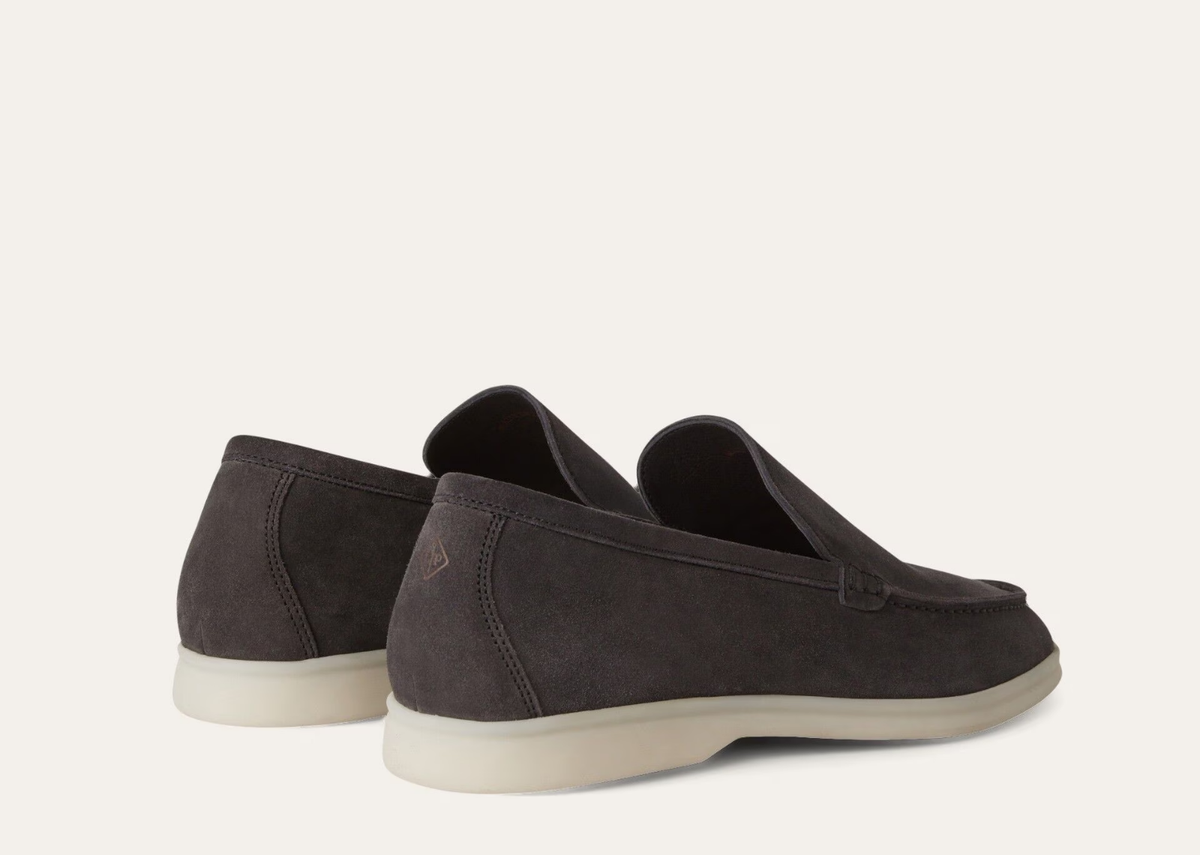 Davenzarry | Loro Piana Summer Walk Loafer Suede Caviar | View 3