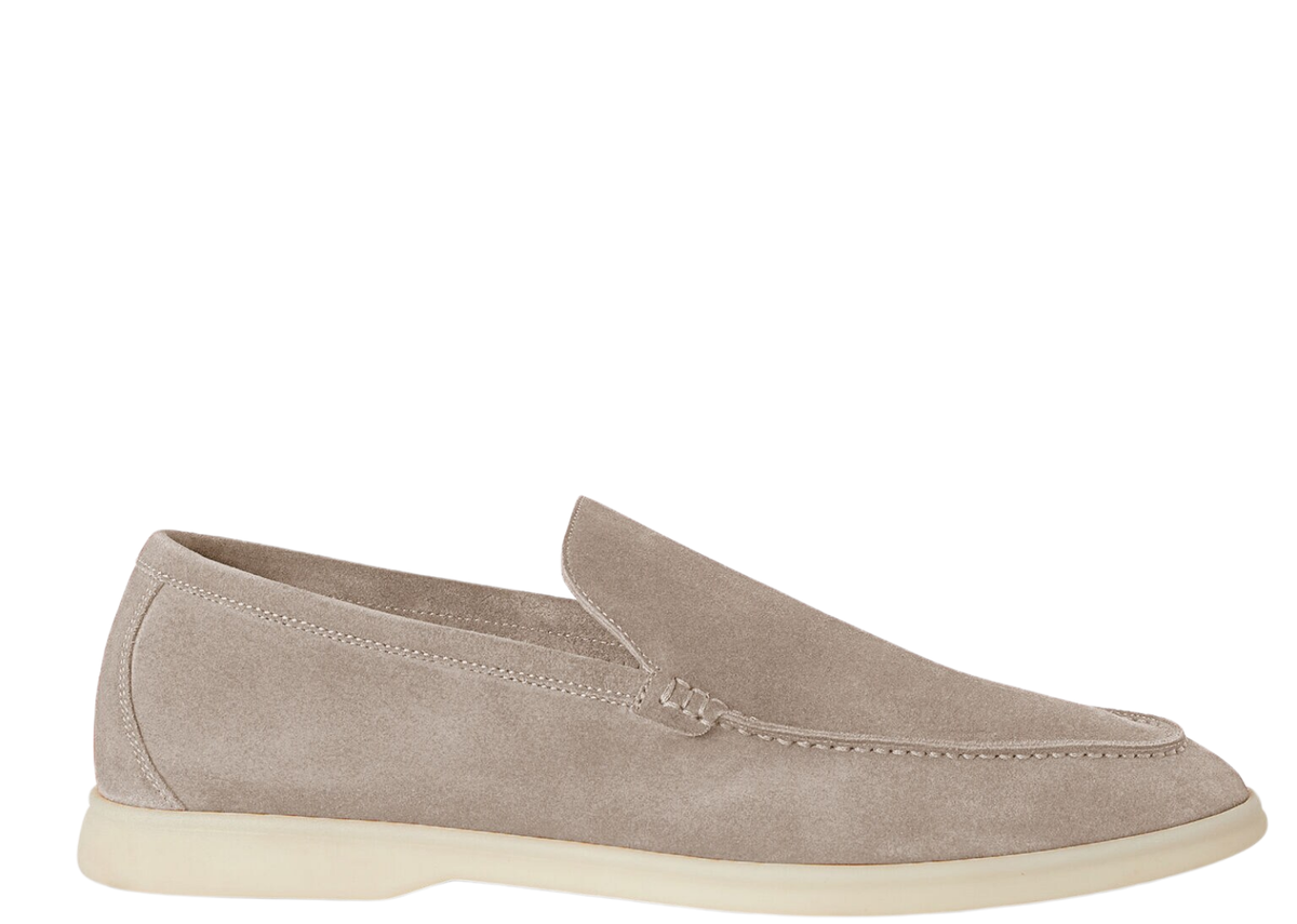 Davenzarry | Loro Piana Summer Walk Loafer Suede Classic Beige | View 1