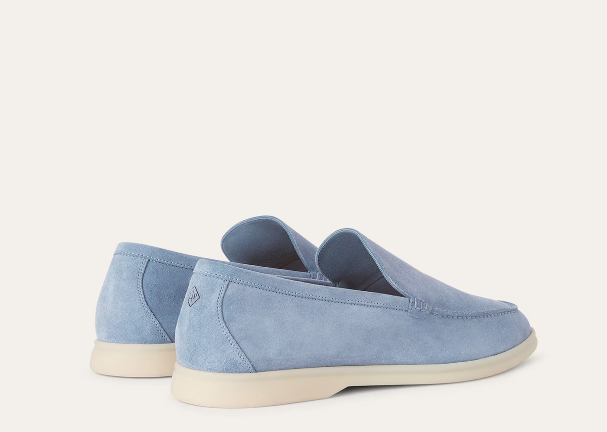 Davenzarry | Loro Piana Summer Walk Loafer Suede Polvere | View 3