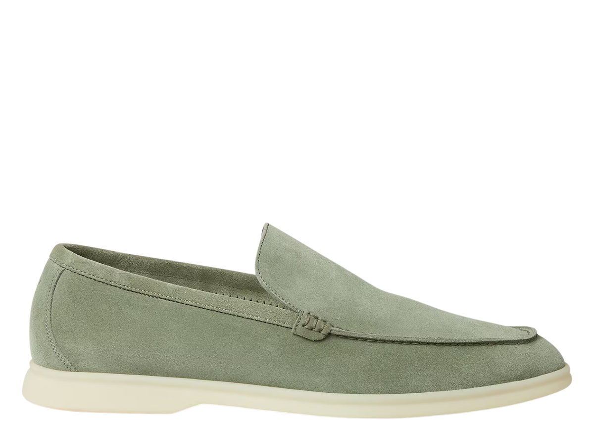 Davenzarry | Loro Piana Summer Walk Loafer Suede Shamrock | View 1