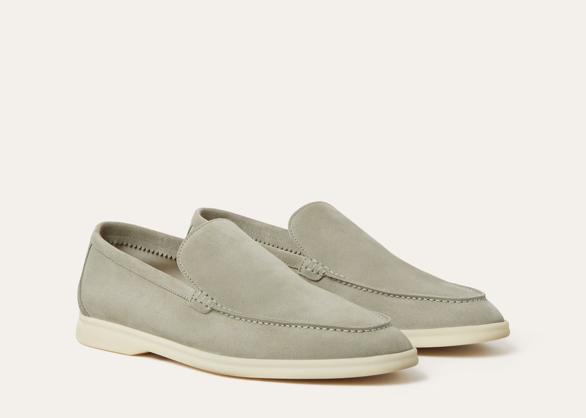 Davenzarry | Loro Piana Summer Walk Loafer Suede Wild Desert Sage | View 2