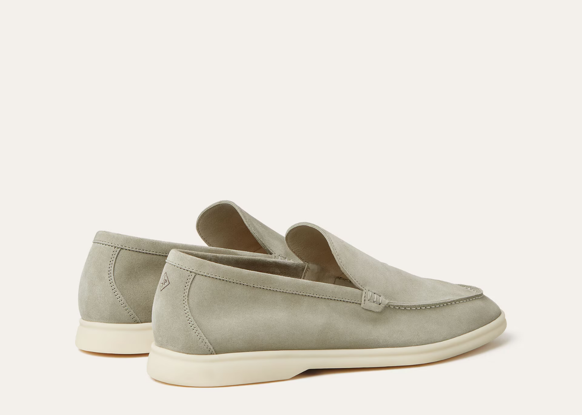 Davenzarry | Loro Piana Summer Walk Loafer Suede Wild Desert Sage | View 3