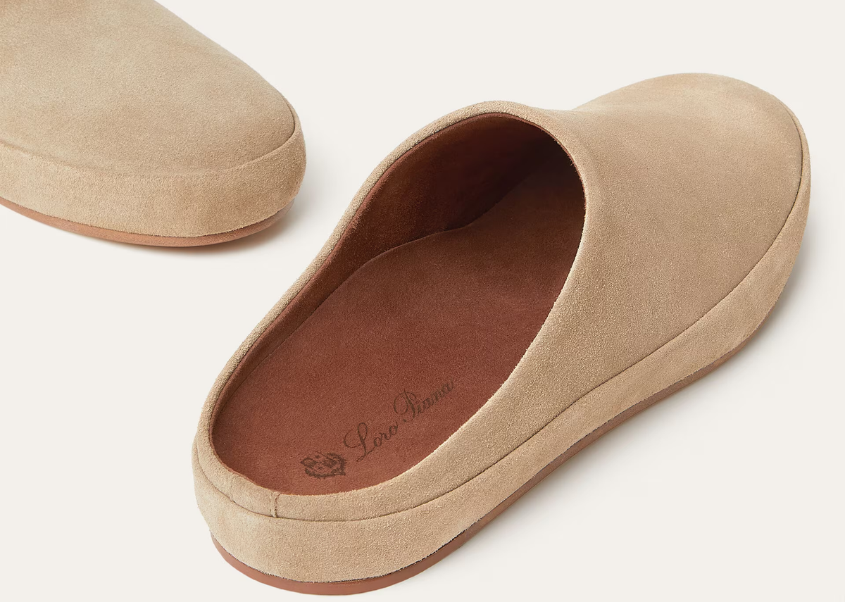 Davenzarry | Loro Piana Tomori Walk Mule Suede Dark Birch | View 5