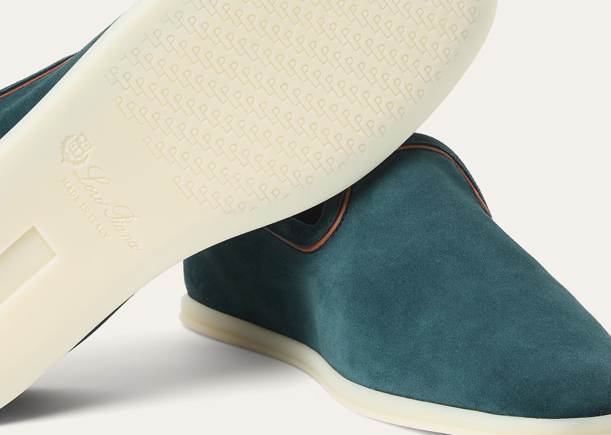 Davenzarry | Loro Piana Venice Walk Loafer Suede Atlantic Deep | View 4