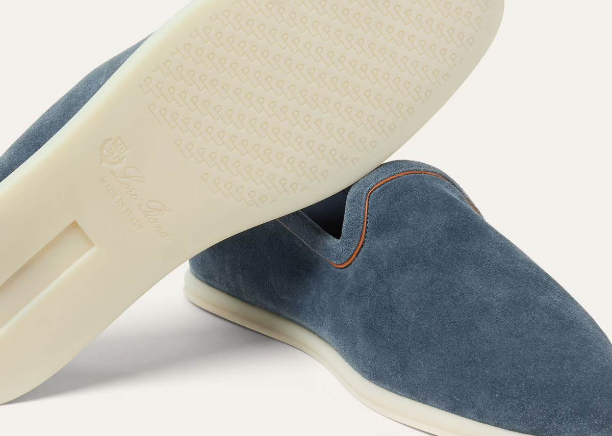 Davenzarry | Loro Piana Venice Walk Loafer Suede Black Figs | View 4