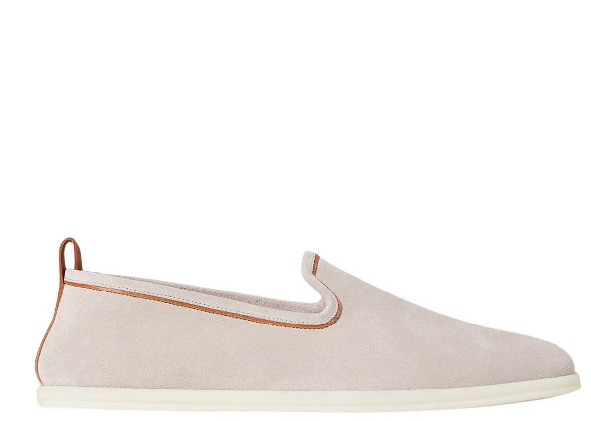 Davenzarry | Loro Piana Venice Walk Loafer Suede Classic Beige | View 1