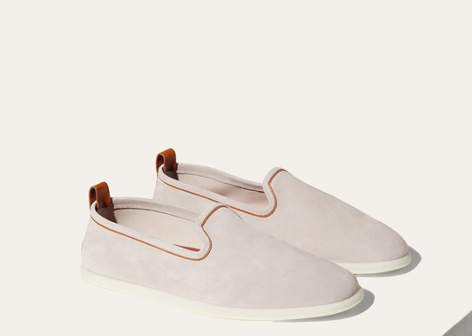 Davenzarry | Loro Piana Venice Walk Loafer Suede Classic Beige | View 2