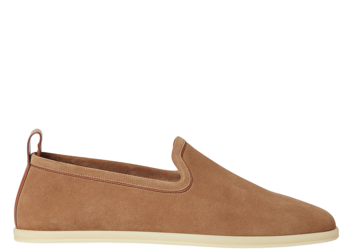 Davenzarry | Loro Piana Venice Walk Loafer Suede Dark Birch | View 1