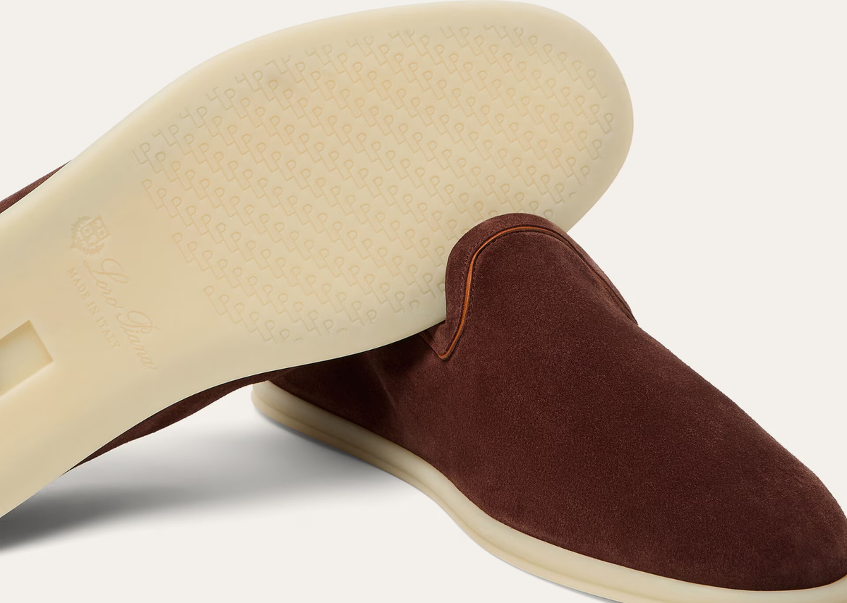 Davenzarry | Loro Piana Venice Walk Loafer Suede Deep Mogano | View 4