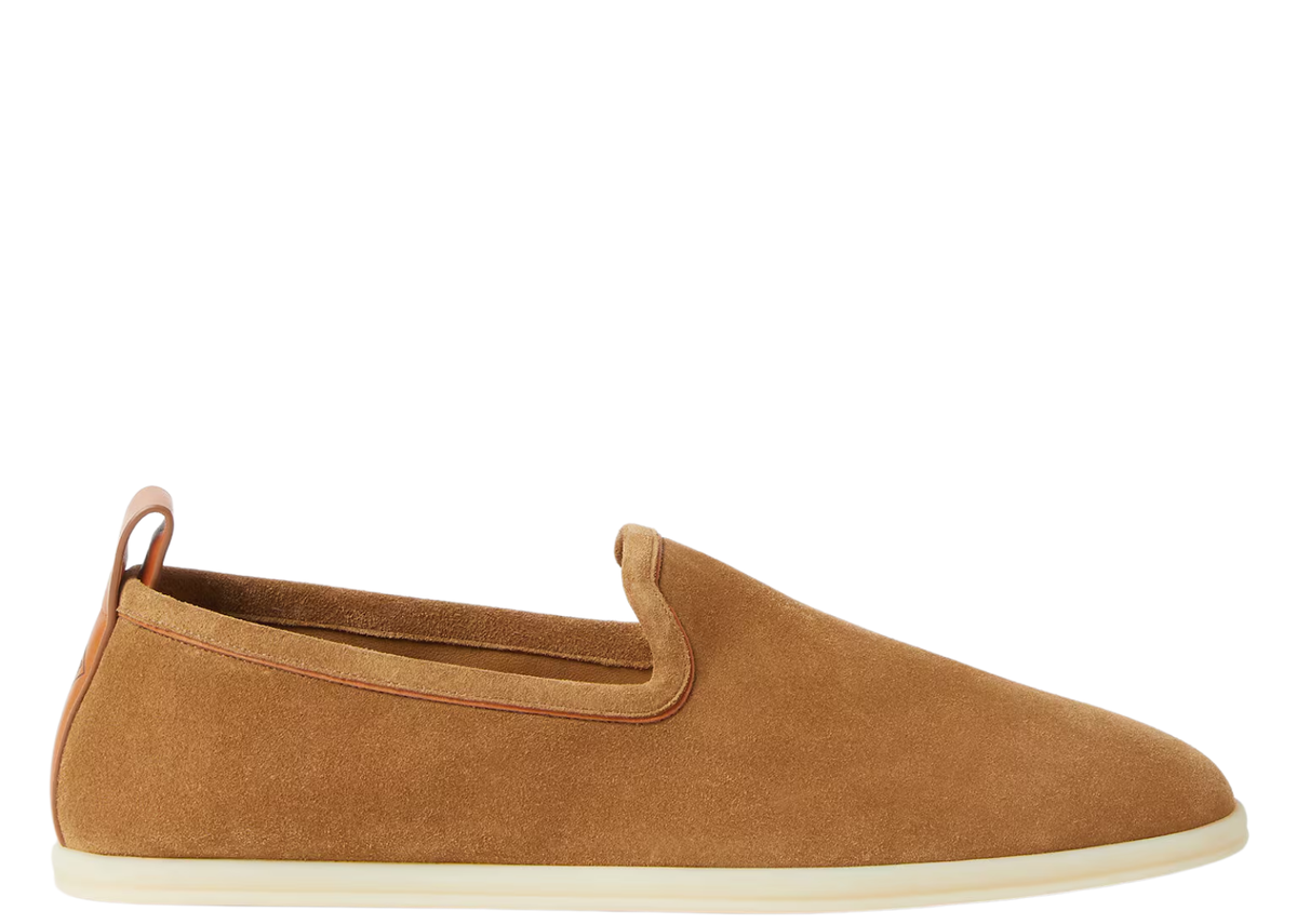 Davenzarry | Loro Piana Venice Walk Loafer Suede Light Sand Dune | View 1