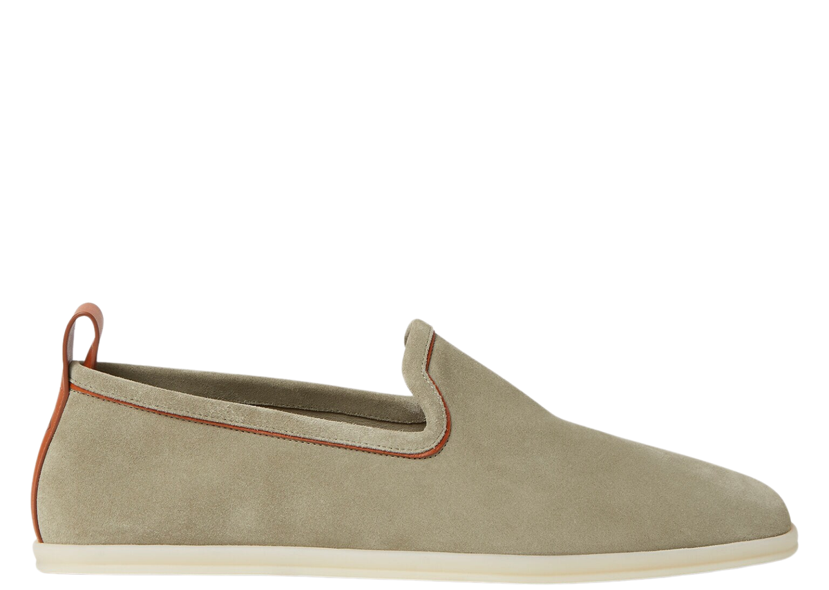 Davenzarry | Loro Piana Venice Walk Loafer Suede Wild Desert Sage | View 1
