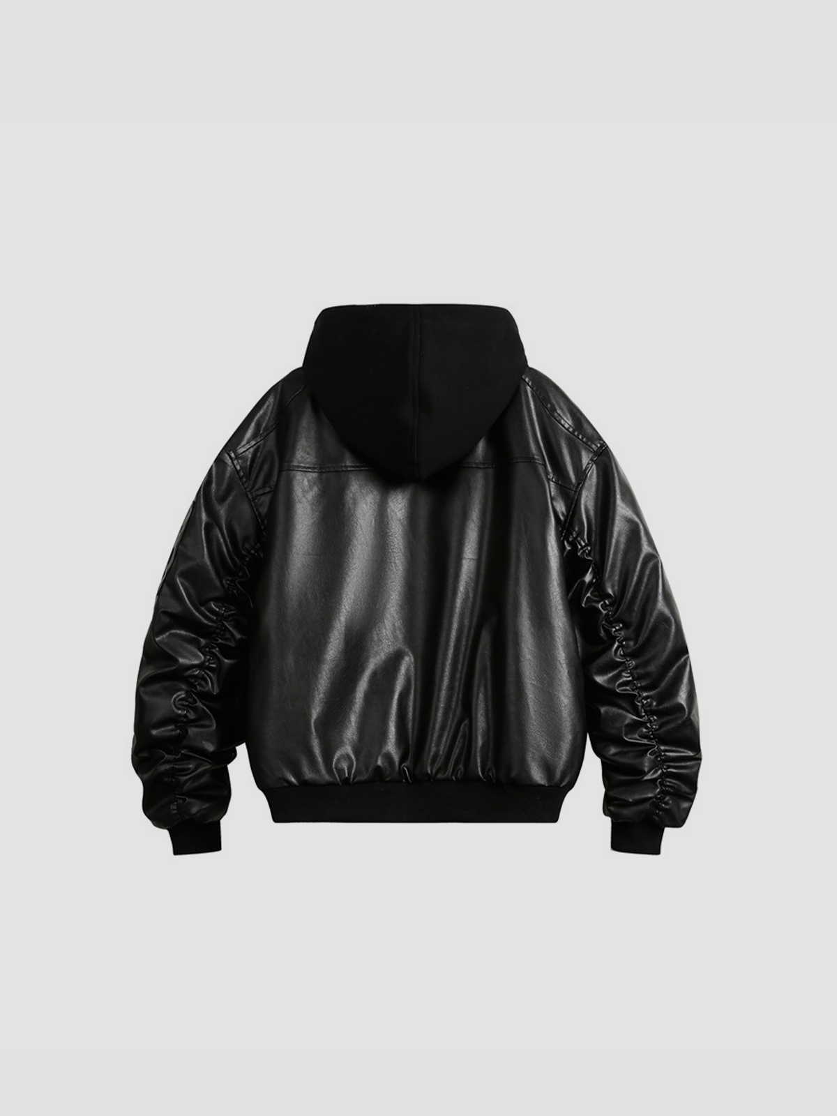 Fushya "Answer Me" Hoodie Leather Jacket