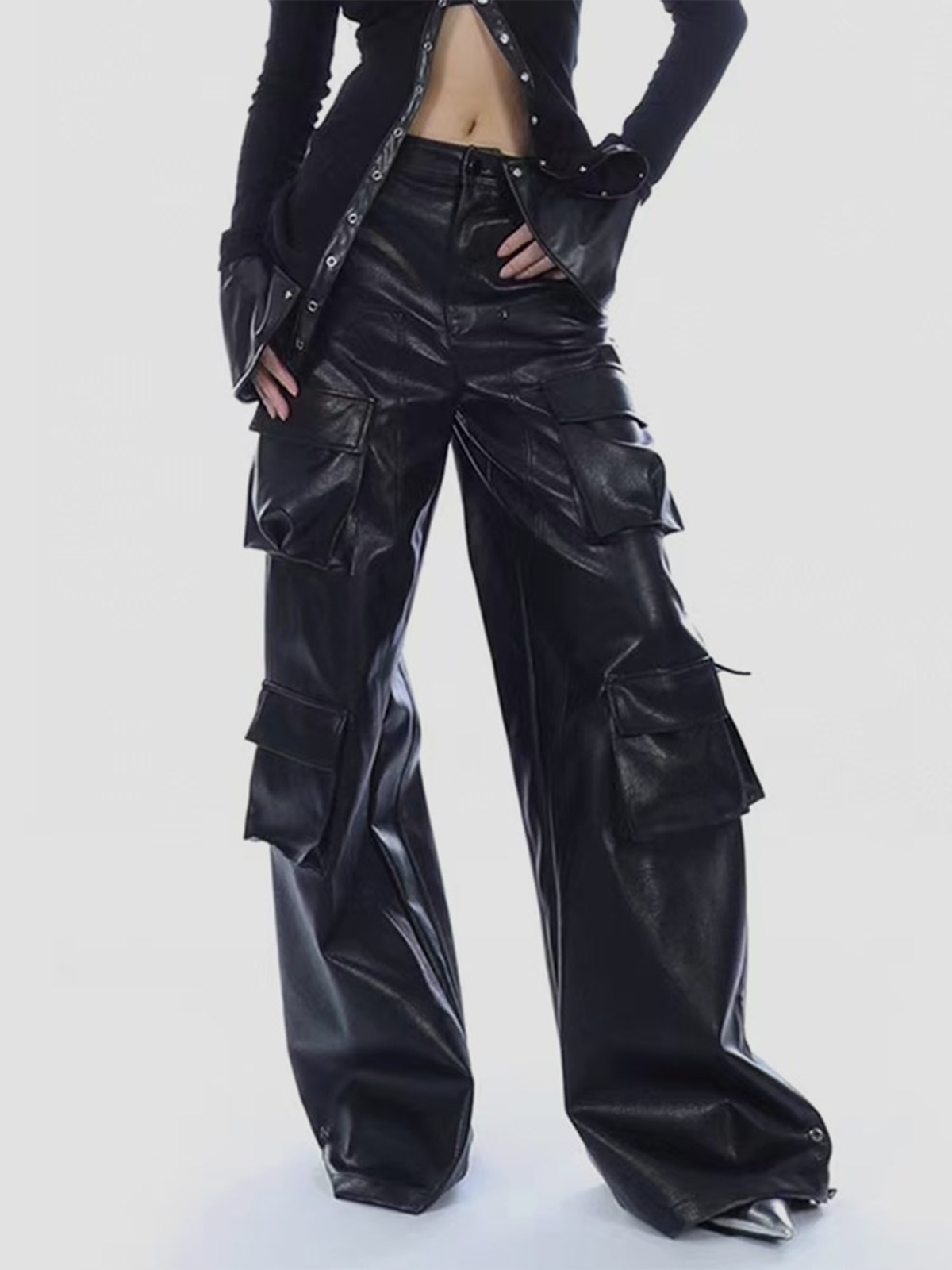 Fushya "Street Star" Zasy Baggy Leather Jean