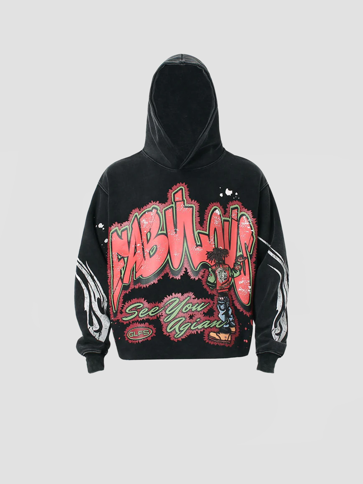 Fushya Deep Street Graffiti Oversized Hoodie