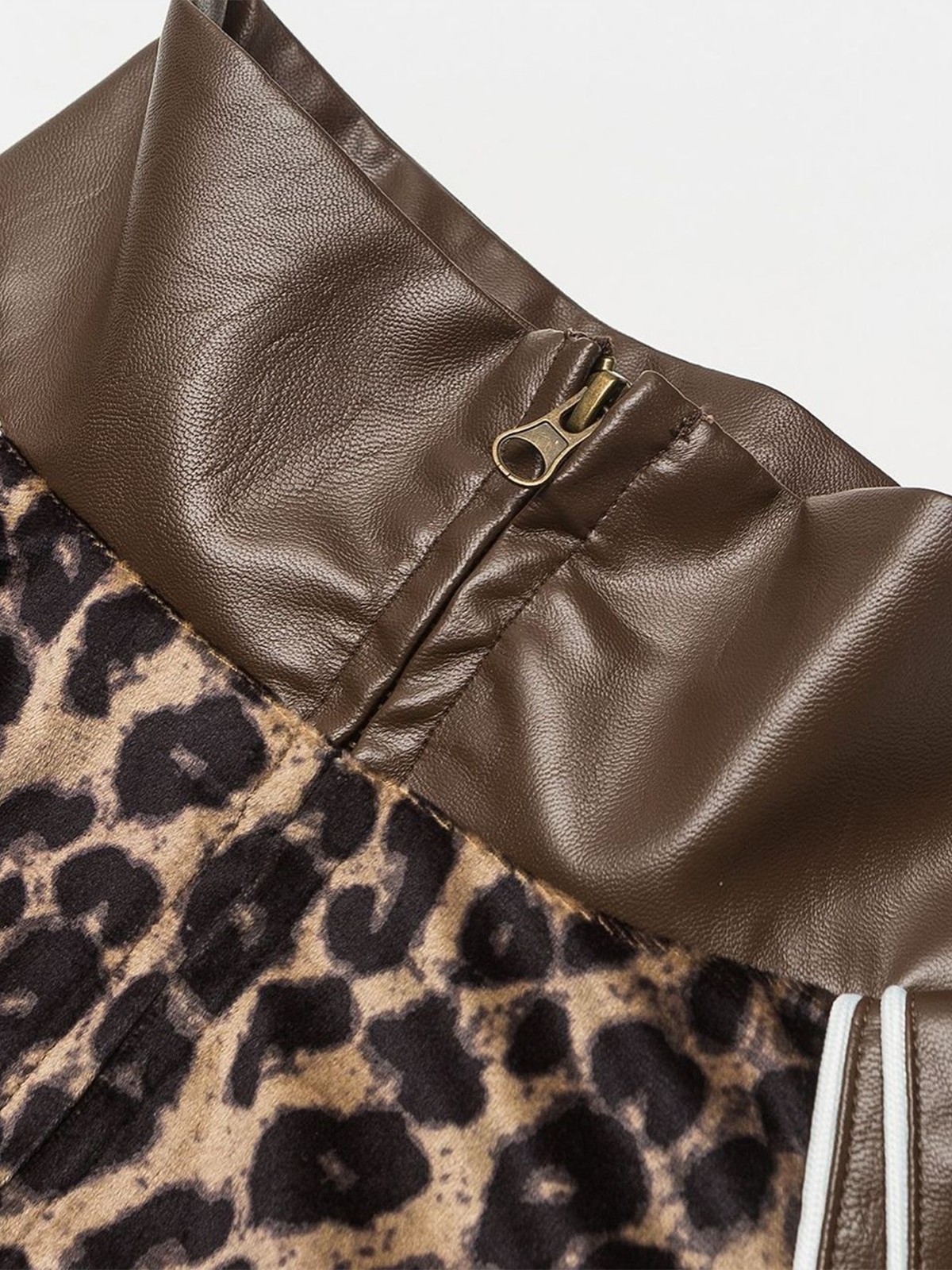 Fushya Leopard Leather Jacket