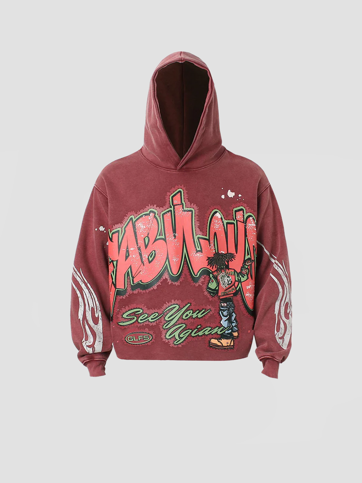 Fushya Deep Street Graffiti Oversized Hoodie