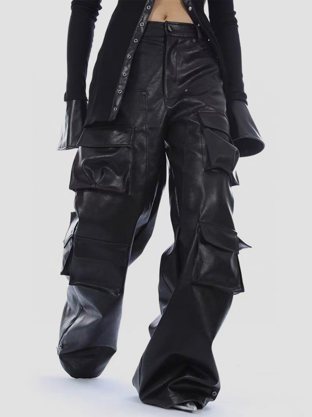 Fushya "Street Star" Zasy Baggy Leather Jean