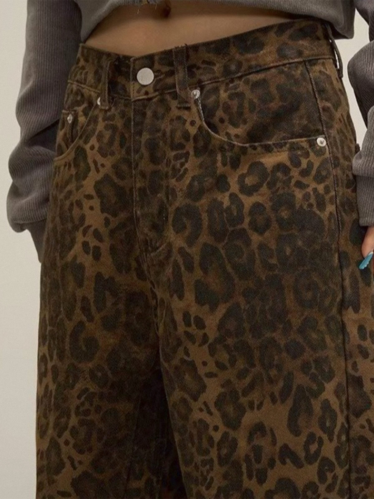 Fushya "Street Star" Leopard Baggy Jean